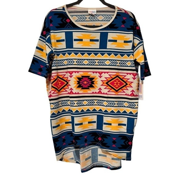 LulaRoe Irma Mid-Sleeve Stretchy High-Low Tunic Top Loose Fit Modest XXS-XS-S-M - Picture 5 of 13